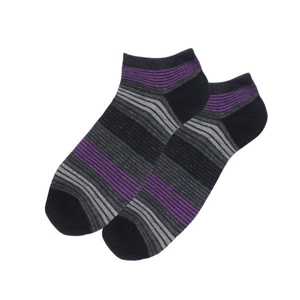 Purple Stripted Lines Ankle Socks