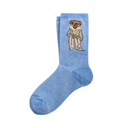 RL Bear Blue Funky Socks