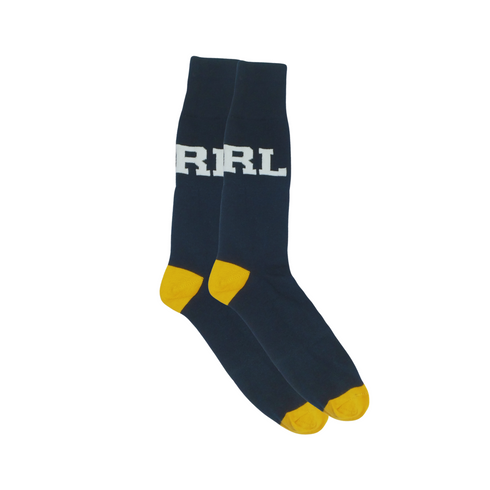 RL Black Slack Crew Socks