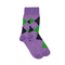 RL Lilac Purple Check Crew Socks