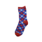 Red Chequered Crew Socks