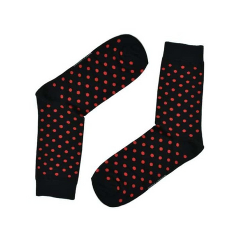 Red Polka Dots Crew Socks