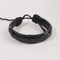 Rope Style Leather Black Bracelet