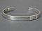 Silver Stainless Steel Solid Wide Bracelet