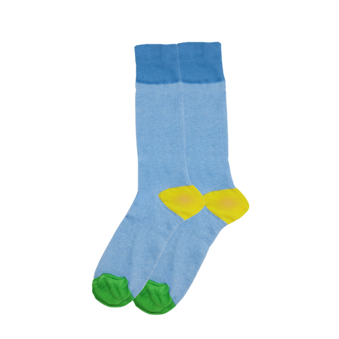 Solid Sky Blue Crew Socks