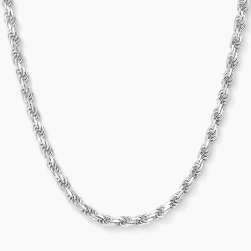 Sterling Silver Stainless Steel Rope Chain