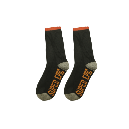 Super Epic Black Kids Socks (9-12 Years)
