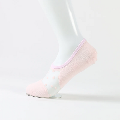 Womens Pink Transparent Invisible Socks - Premium Quality