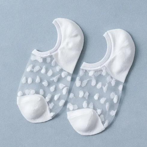 Womens White Transparent Invisible Socks - Premium Quality
