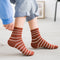 Brown Striped Quarter Ankle Socks