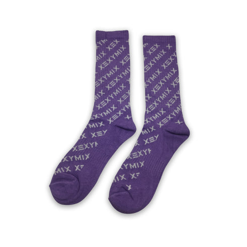 Purple Equations Funky Socks