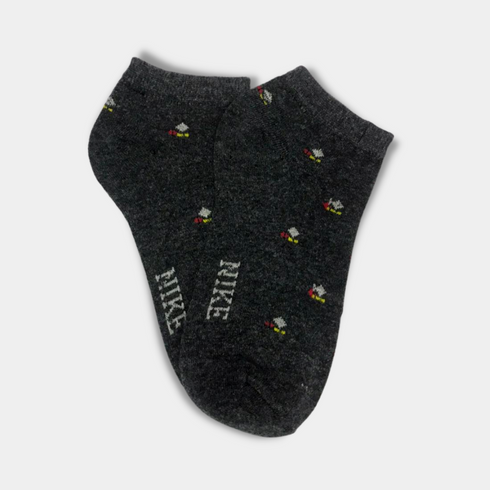 Nike Multi Doted Premium Quality Ankle Socks Dark Gery