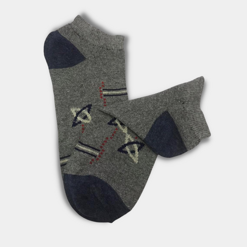 Premium Quality Strech Cotton Ankle Socks Grey