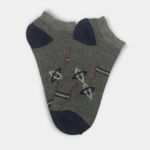 Premium Quality Strech Cotton Ankle Socks Grey