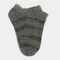 Multi Stripes Stretch Cotton Ankle Socks Light Grey
