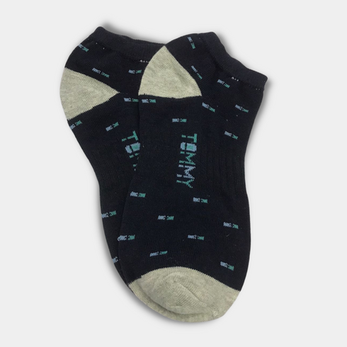 Tommy Multi Doted Premium Quality Ankle Socks Dark Blue