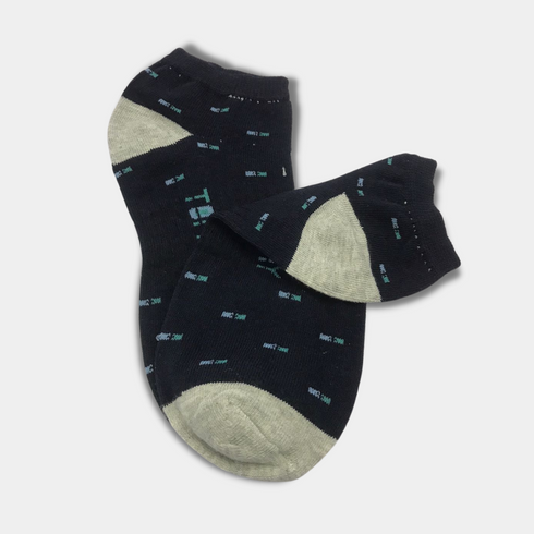 Tommy Multi Doted Premium Quality Ankle Socks Dark Blue