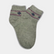 Multi Lines High Quality Ankle Cotton Socks Light Grey