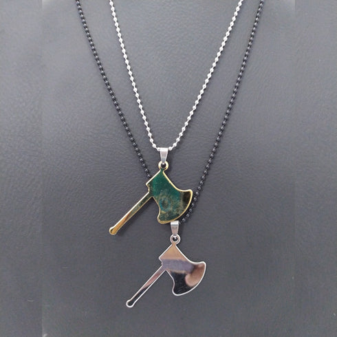 Axe Love Couple Pendant Chain Necklace