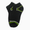 Black Short Ankle Socks With Green Stripes