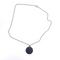 Black Simple Coin Pendant Chain Necklace