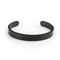 Black Steel Solid Wide Bracelet For Men