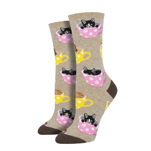 Cat Teacups Socks - SOXO #1 Imported Socks Brand in Pakistan