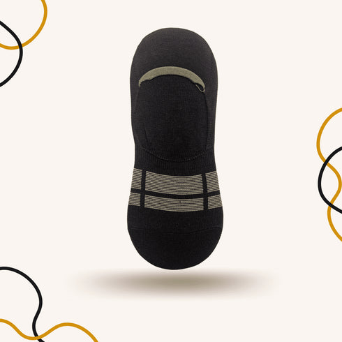 Dotted Stripes No Show Socks Brown - SOXO #1 Imported Socks Brand in Pakistan