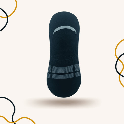 Dotted Stripes No Show Socks Grey - SOXO #1 Imported Socks Brand in Pakistan