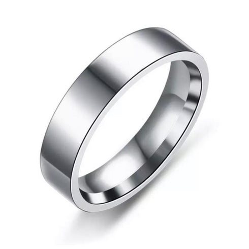 Flat Band Sterling Silver Rings