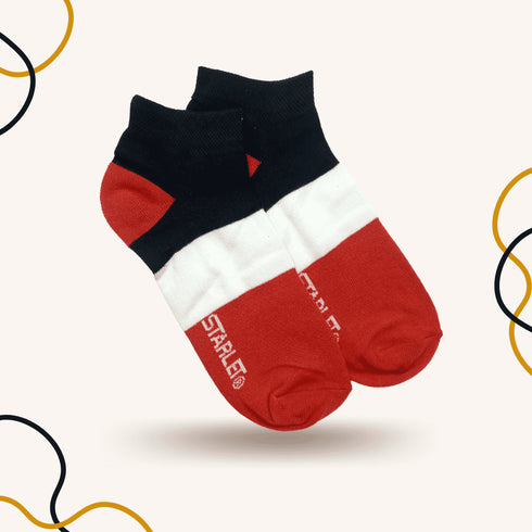 Funky Exotic Colour lines Red Gear - SOXO #1 Imported Socks Brand in Pakistan