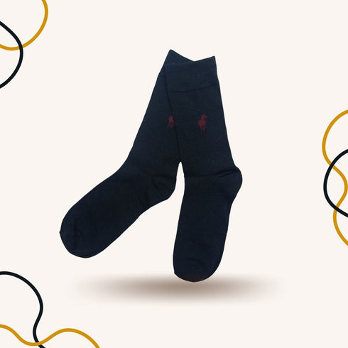 Maroon Polo Black Crew Socks - SOXO #1 Imported Socks Brand in Pakistan