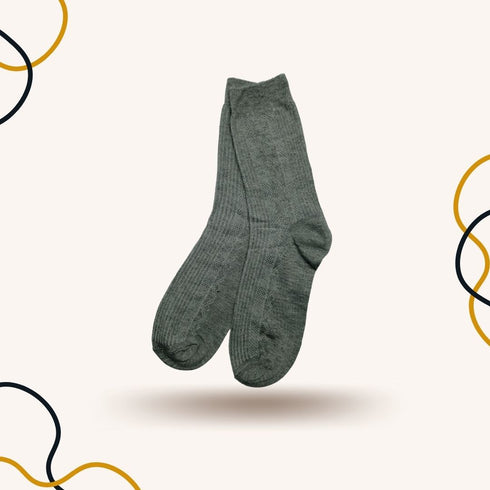 Premium Solid Cotton Grey Office Socks - SOXO #1 Imported Socks Brand in Pakistan