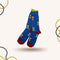 Santa Paws Pattern Blue Funky Socks - SOXO #1 Imported Socks Brand in Pakistan