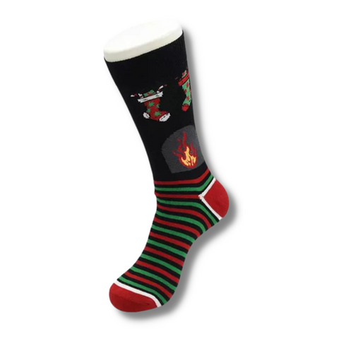 Stripe Santa Christmas Funky Socks