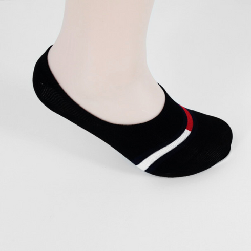 Tommy Legs No Show Invisible Socks Black