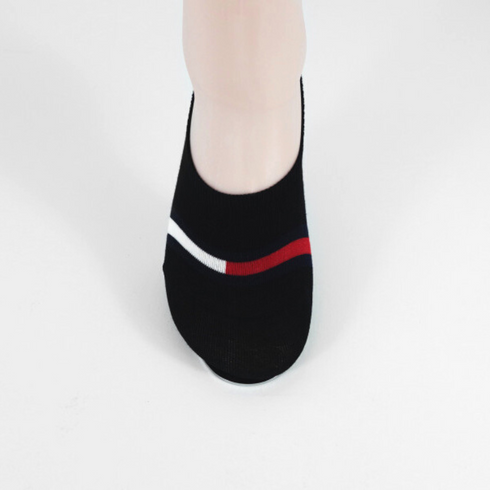 Tommy Legs No Show Invisible Socks Black