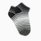 Women's Short Ankle Socks With Grey Stripes