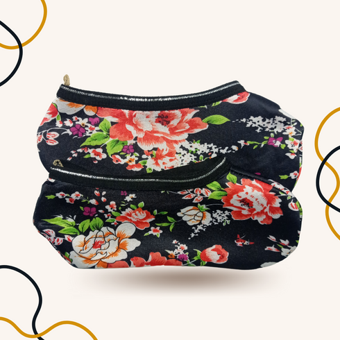 Womens Red Bold Floral No Show Socks - SOXO #1 Imported Socks Brand in Pakistan