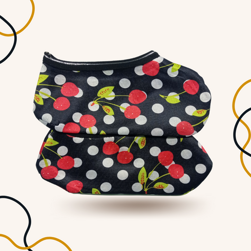 Womens Red Floral No Show Socks - SOXO #1 Imported Socks Brand in Pakistan
