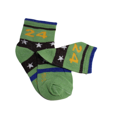 Green Black Stars kids Socks (6-8 Years)
