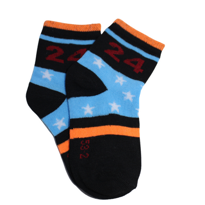 Black Blue Stars kids Socks (6-8 Years)