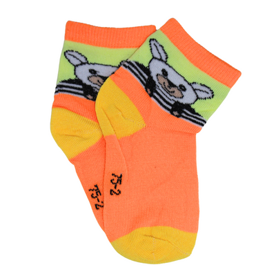 Orange Rabbit Kids Socks (6-8 Years)