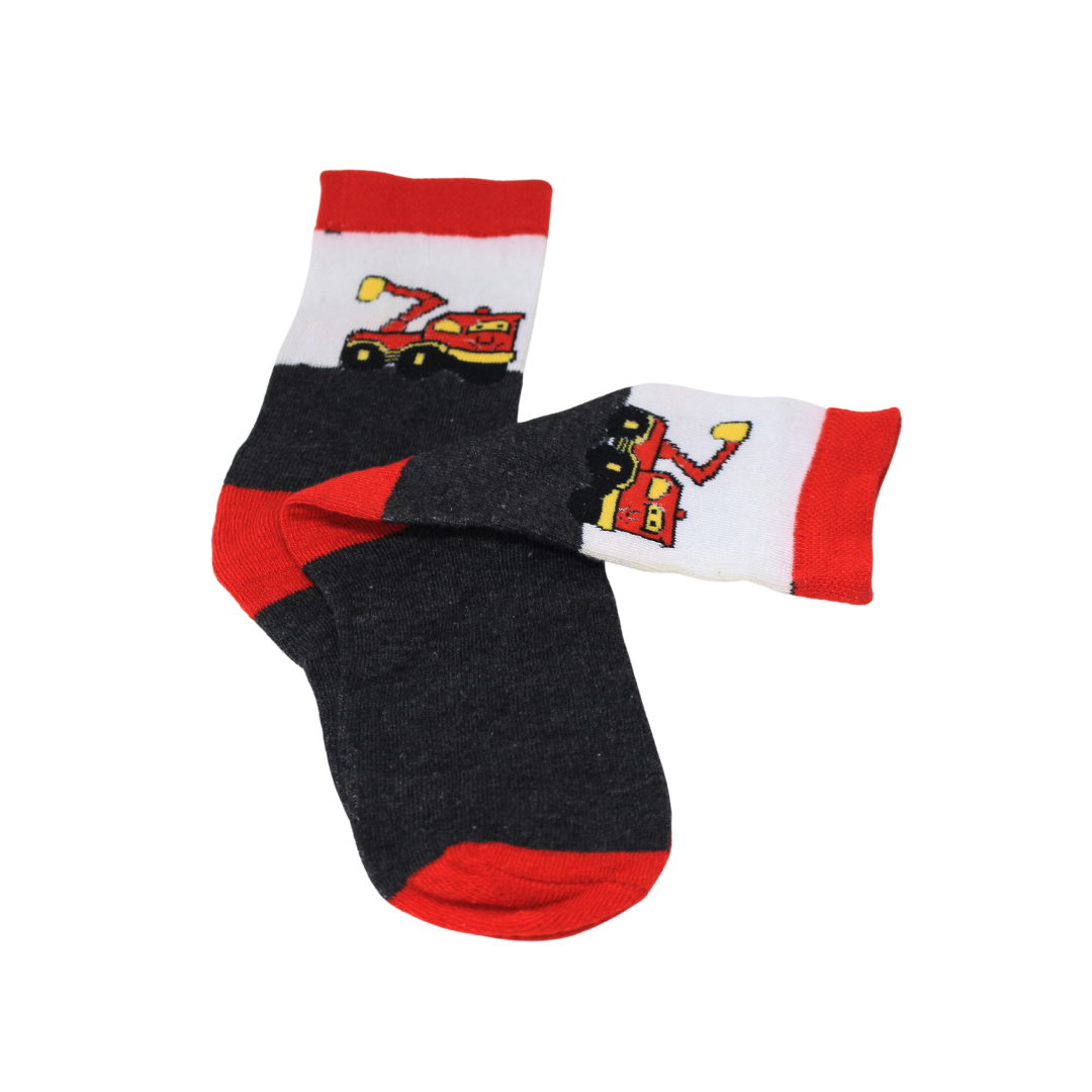 Truck Cartoon Kids Socks (11-14 Years)