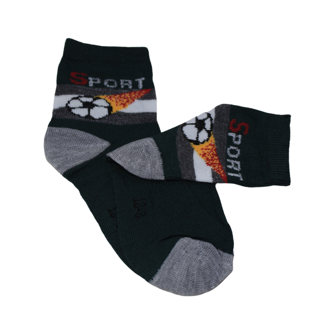 Black Sports Kids Socks (6-10 Years)