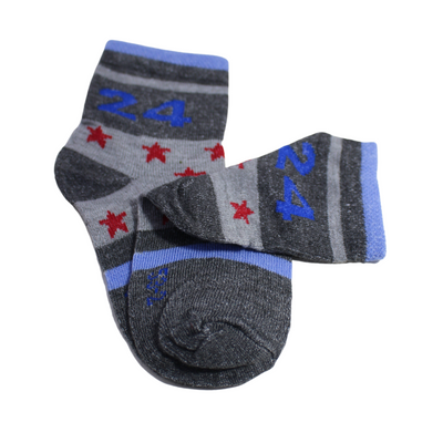 Grey Stars kids Socks (6-8 Years)