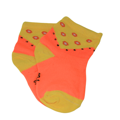 Orange Dotted Kids Socks (1-4 Years)