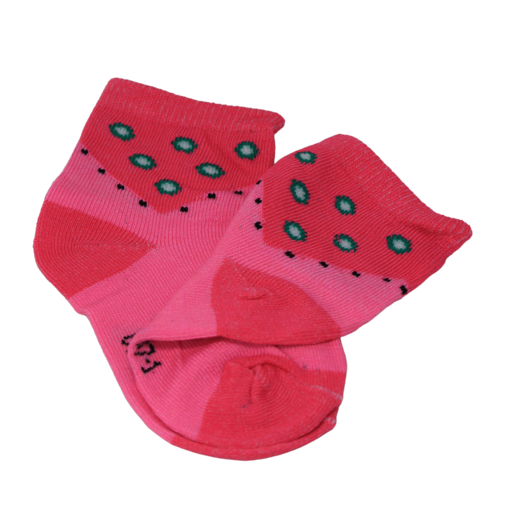 Pink Dotted Kids Socks (1-4 Years)