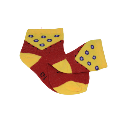 Yellow Dotted Kids Socks (1-4 Years)
