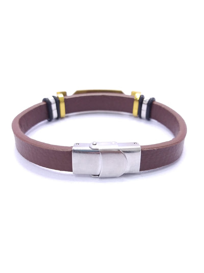 Adidas Brown Leather Bracelet
